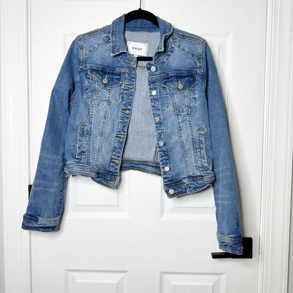 Gina Tricot Size Medium‎ Denim Jacket Medium Wash - Picture 1 of 6